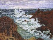 cesar franck an impressionist seascape storm at agay Sweden oil painting artist
